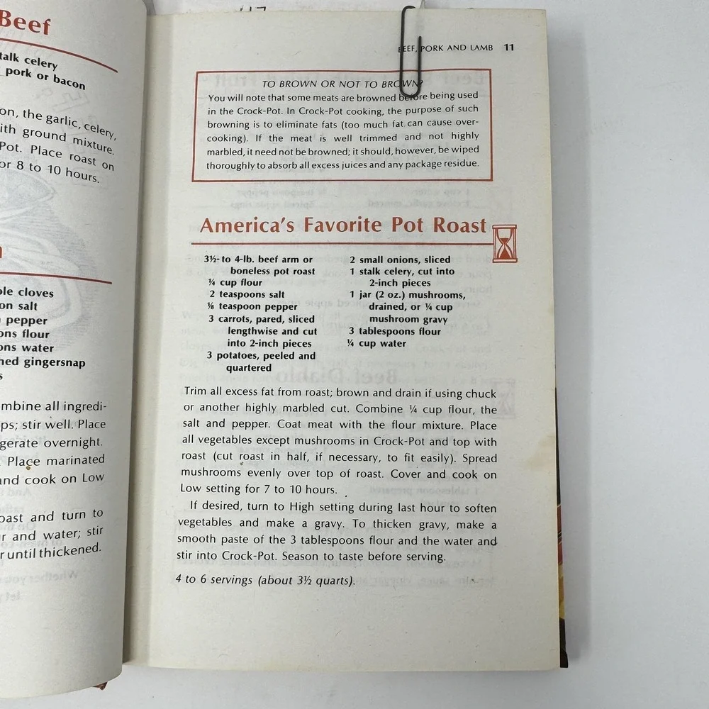 Vintage Crock-Pot Cooking Neill HC Linden Press Illustrated Pat Stewart 1975 USA